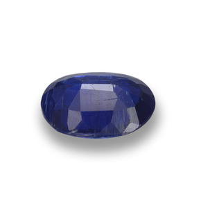 0.79캐럿 천연 블루 카이아나이트, 타원형 컷, 6.6×4.7 mm, VS-SI