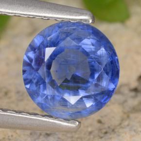 0.93캐럿 천연 블루 카이아나이트, 라운드 컷, 6.00 mm, VS-SI