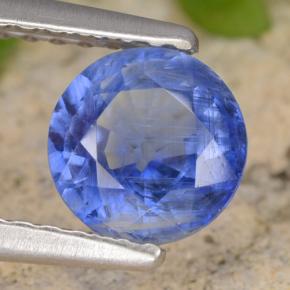 0.93캐럿 천연 블루 카이아나이트, 라운드 컷, 6.00 mm, VS-SI
