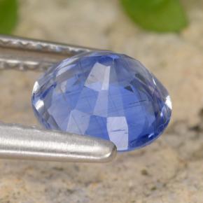 0.93캐럿 천연 블루 카이아나이트, 라운드 컷, 6.00 mm, VS-SI