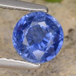 0.98캐럿 천연 블루 카이아나이트, 라운드 컷, 5.94 mm, VS-SI