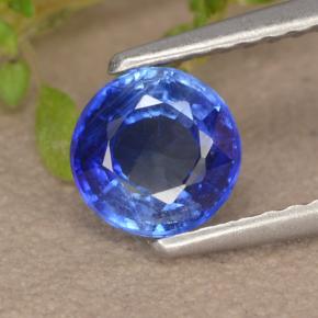 0.81캐럿 천연 블루 카이아나이트, 라운드 컷, 5.70 mm, VS-SI