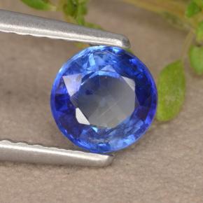 0.81캐럿 천연 블루 카이아나이트, 라운드 컷, 5.70 mm, VS-SI