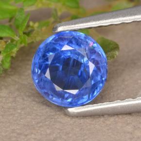 0.91캐럿 천연 블루 카이아나이트, 라운드 컷, 5.75 mm, VS-SI