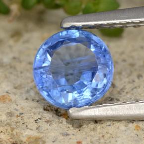 0.76캐럿 천연 블루 카이아나이트, 라운드 컷, 5.53 mm, VS-SI