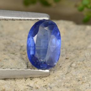 0.57캐럿 천연 블루 카이아나이트, 타원형 컷, 6×4 mm, VS-SI