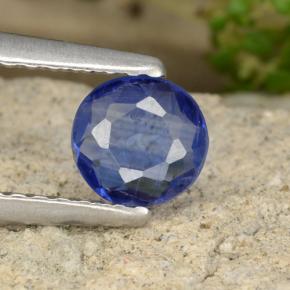 0.54캐럿 천연 블루 카이아나이트, 라운드 컷, 5.27 mm, VS-SI