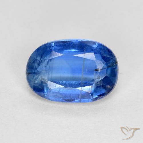 1.02ct 자연스러운 네이비 블루 카이아나이트, 타원형, SI