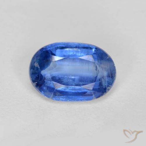 1.07ct 자연스러운 진한 파란색 카이아나이트, 타원형, SI