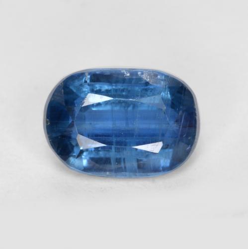 1.18캐럿 천연 네이비 블루 카이아나이트, 타원형 컷, 7.4×5.1 mm, SI