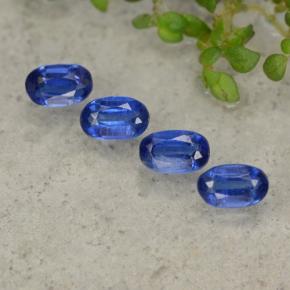 1.57캐럿 천연 딥 블루 카이아나이트 보석, 타원형 컷, 5.3×3.3 mm, SI
