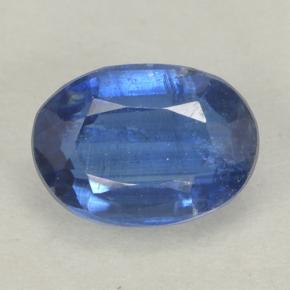1.12캐럿 천연 다크 블루 카이아나이트, 타원형 컷, 7.4×5.3 mm, VS-SI