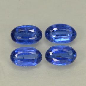 1.40캐럿 천연 딥 블루 카이아나이트 보석, 타원형 컷, 5.1×3.2 mm, VS-SI
