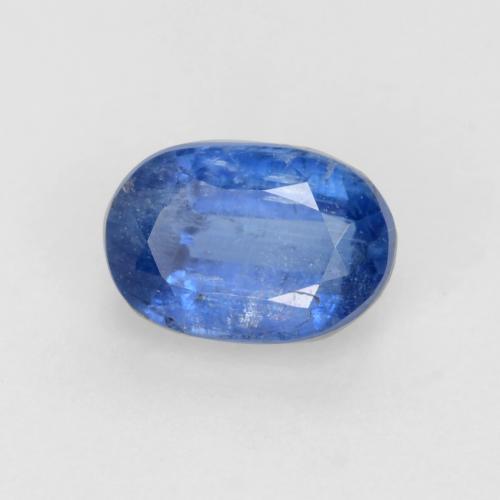 0.82캐럿 천연 밝은 네이비 블루 카이아나이트, 타원형 컷, 6.3×4.3 mm, SI