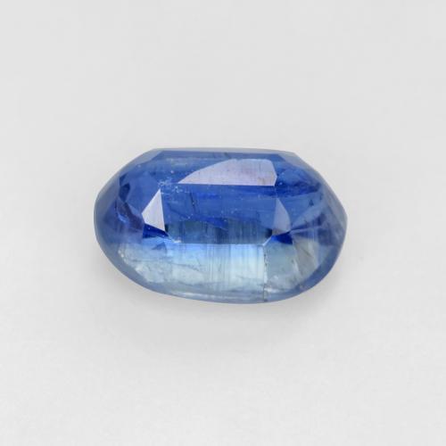 0.82캐럿 천연 밝은 네이비 블루 카이아나이트, 타원형 컷, 6.3×4.3 mm, SI