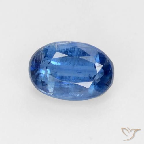 0.80ct 자연스러운 밝은 네이비 블루 카이아나이트, 타원형, SI