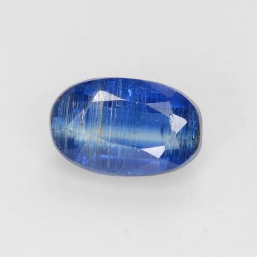 0.74캐럿 천연 밝은 파란색 카이아나이트, 타원형 컷, 6.4×4.1 mm, SI-I1