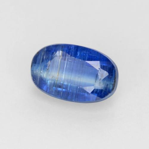 0.74캐럿 천연 밝은 파란색 카이아나이트, 타원형 컷, 6.4×4.1 mm, SI-I1