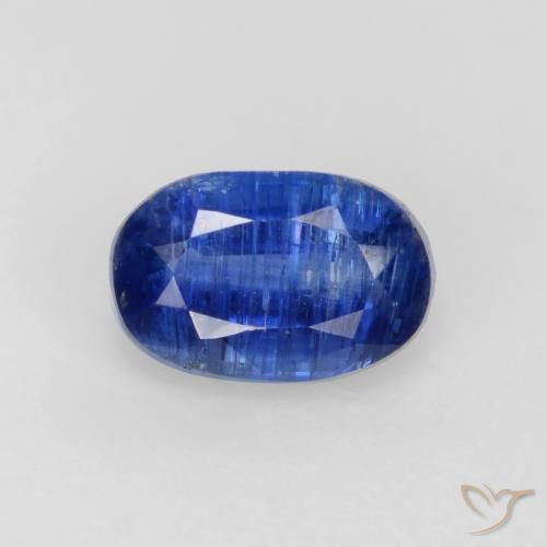 0.74ct 자연스러운 진한 파란색 카이아나이트, 타원형, SI-I1