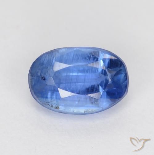 0.84ct 자연스러운 밝은 네이비 블루 카이아나이트, 타원형, SI
