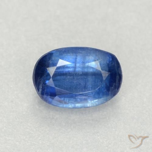 0.76ct 자연스러운 진한 파란색 카이아나이트, 타원형, SI-I1