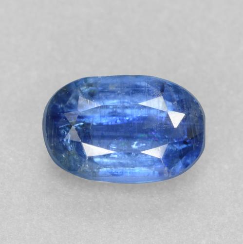 0.63캐럿 천연 네이비 블루 카이아나이트, 타원형 컷, 6.3×4.2 mm, I1