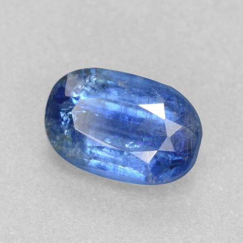 0.63캐럿 천연 네이비 블루 카이아나이트, 타원형 컷, 6.3×4.2 mm, I1
