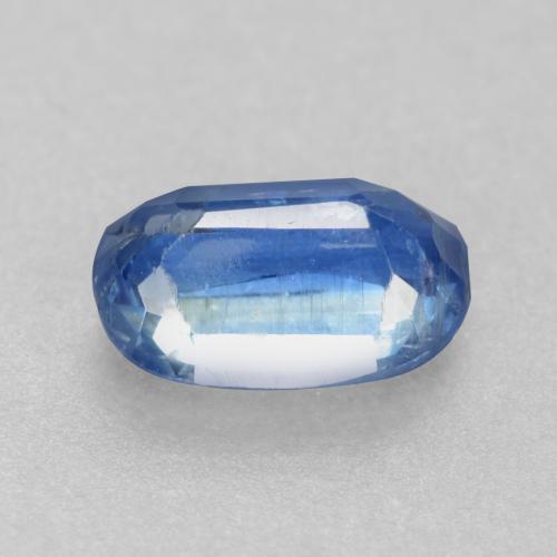 0.63캐럿 천연 네이비 블루 카이아나이트, 타원형 컷, 6.3×4.2 mm, I1