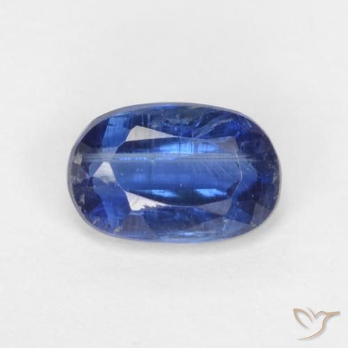 0.68ct 자연스러운 진한 파랑 카이아나이트, 타원형, SI-I1