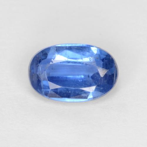 0.64캐럿 천연 밝은 파란색 카이아나이트, 타원형 컷, 6.3×4.1 mm, SI-I1