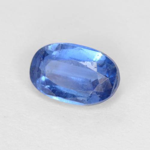 0.64캐럿 천연 밝은 파란색 카이아나이트, 타원형 컷, 6.3×4.1 mm, SI-I1