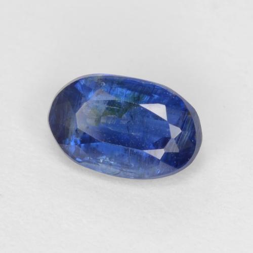 0.64캐럿 천연 네이비 블루 카이아나이트, 타원형 컷, 6.4×4 mm, SI-I1