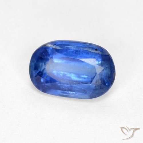 0.58ct 자연스러운 진한 파란색 카이아나이트, 타원형, SI-I1