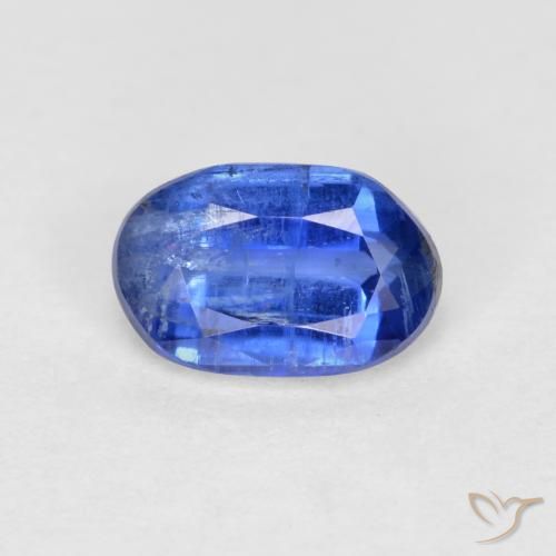 0.70ct 자연스러운 트루 블루 카이아나이트, 타원형, SI-I1