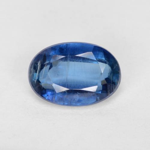0.68캐럿 천연 네이비 블루 카이아나이트, 타원형 컷, 6.2×4.3 mm, SI-I1
