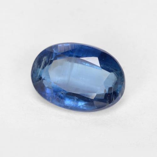 0.68캐럿 천연 네이비 블루 카이아나이트, 타원형 컷, 6.2×4.3 mm, SI-I1