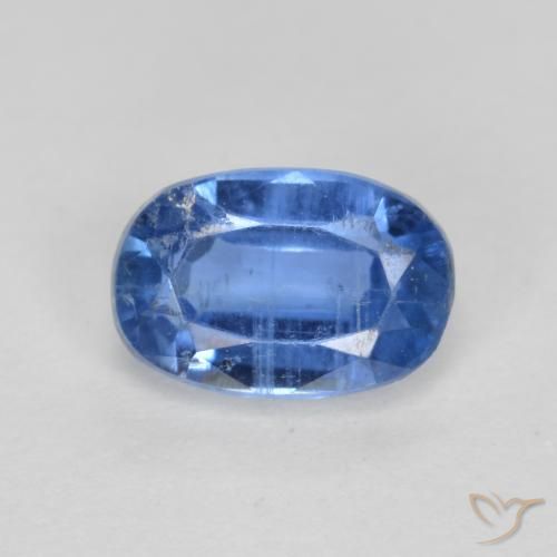 0.75ct 자연스러운 네이비 블루 카이아나이트, 타원형, SI-I1