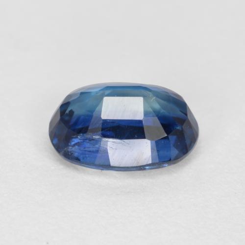 1.12캐럿 천연 딥 블루 카이아나이트, 타원형 컷, 7×5.1 mm, VS-SI