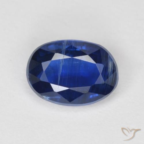 1.03ct 자연스러운 네이비 블루 카이아나이트, 타원형, VS-SI