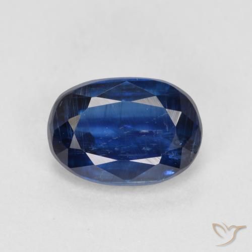 1.14ct 자연스러운 진한 파랑 카이아나이트, 타원형, SI