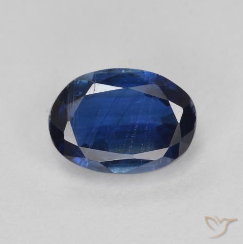 1.21ct 자연스러운 네이비 블루 카이아나이트, 타원형, SI