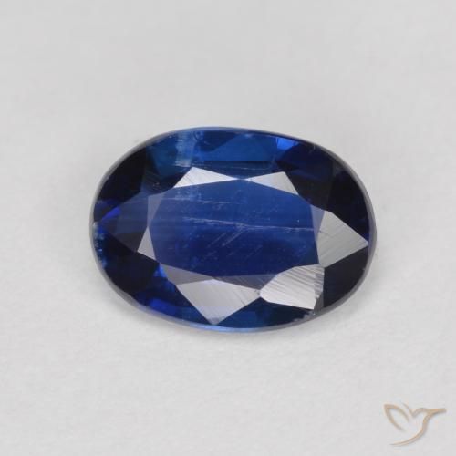 0.92ct 자연스러운 진한 파란색 카이아나이트, 타원형, SI