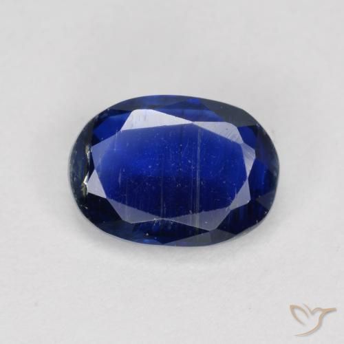 1.00ct 자연스러운 네이비 블루 카이아나이트, 타원형, SI