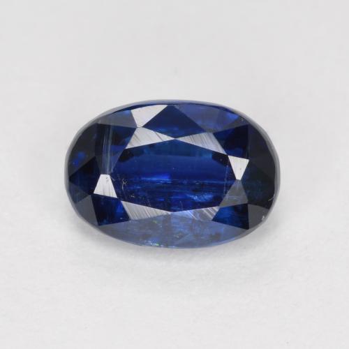 1.18캐럿 천연 네이비 블루 카이아나이트, 타원형 컷, 7.1×4.9 mm, SI