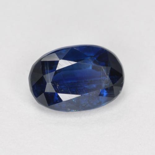 1.18캐럿 천연 네이비 블루 카이아나이트, 타원형 컷, 7.1×4.9 mm, SI