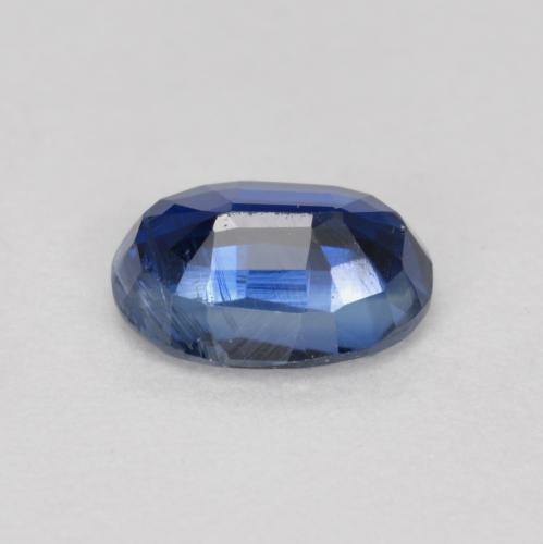1.00캐럿 천연 다크 블루 카이아나이트, 타원형 컷, 6.9×5.1 mm, VS-SI