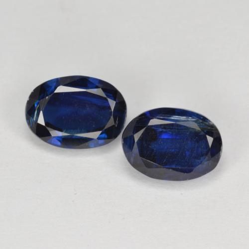 2.48캐럿 천연 딥 네이비 블루 카이아나이트 보석, 타원형 컷, 6.9×5.1 mm, VS-SI