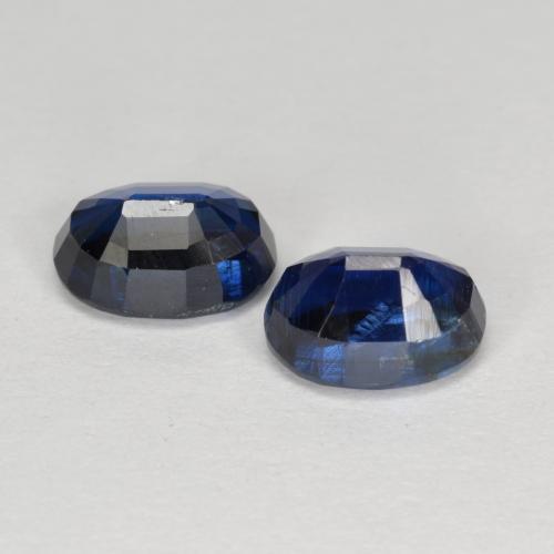 2.48캐럿 천연 딥 네이비 블루 카이아나이트 보석, 타원형 컷, 6.9×5.1 mm, VS-SI