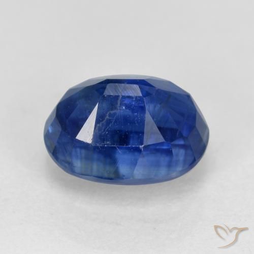 2.16캐럿 천연 진한 파랑 카이아나이트, 타원형 컷, SI