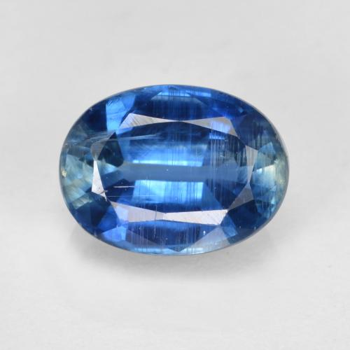 1.70캐럿 천연 네이비 블루 카이아나이트, 타원형 컷, 8.2×6.1 mm, SI